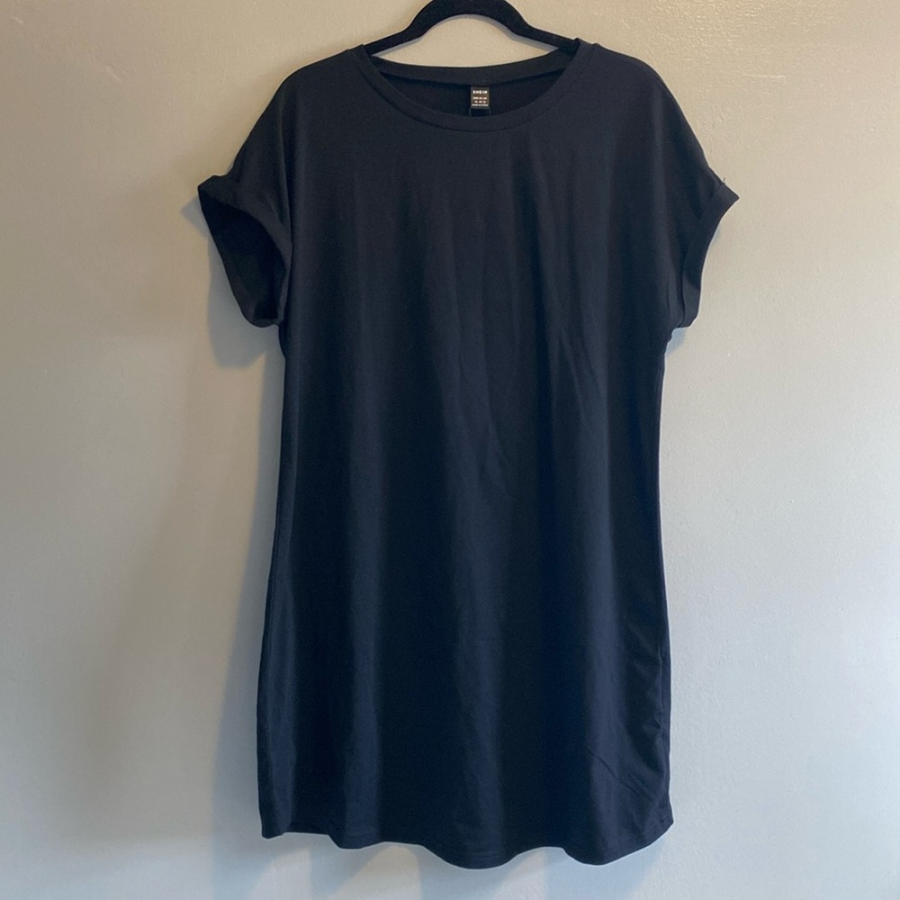 🆕 SHEIN Little Black TShirt Dress, XL - Picture 4 of 8